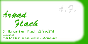 arpad flach business card